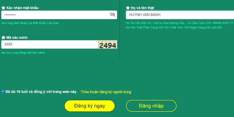Hoàn thành quy trình và đăng nhập CWIN để trải nghiệm