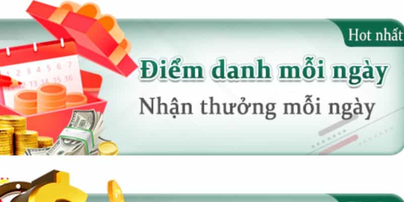 Điểm danh để nhận thưởng hàng ngày