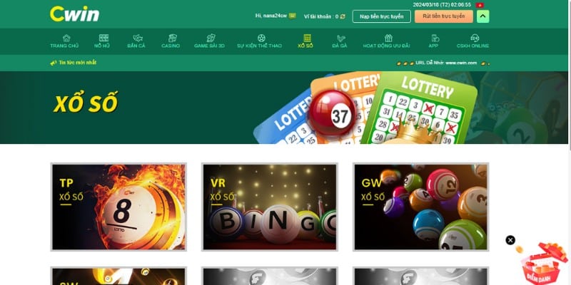 Đôi nét về sân chơi xổ số CWIN
