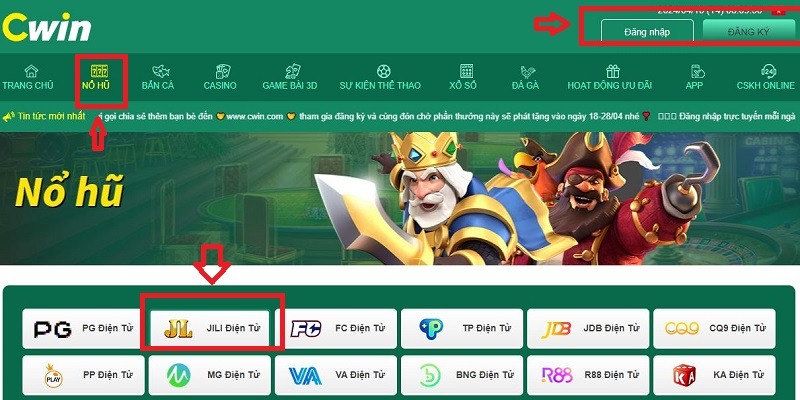Hướng dẫn cách tham gia chơi nổ hũ Jili tại Cwin